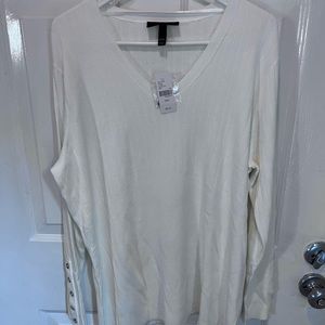 Lane Bryant White Pullover Sweater
